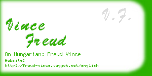 vince freud business card